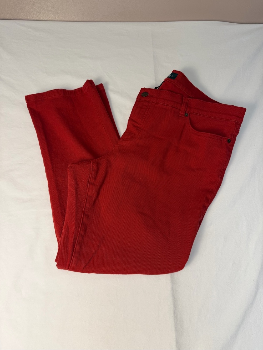 LRL Lauren Jeans Ralph Lauren Dark Red Flat Front Jeans Size 16W